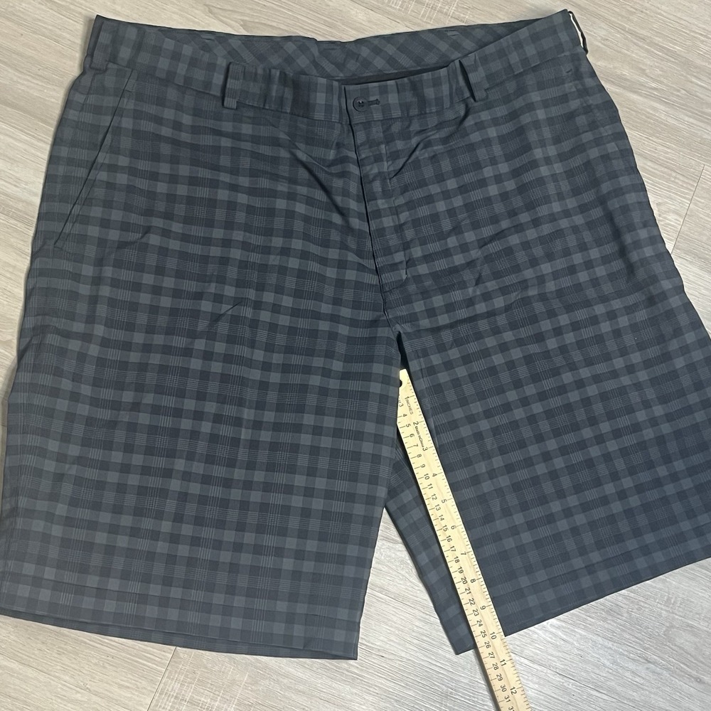 Nike Golf Shorts Mens Size 40 Gray Plaid Flat Front Stretch Chino 452712-010 - Picture 8 of 12